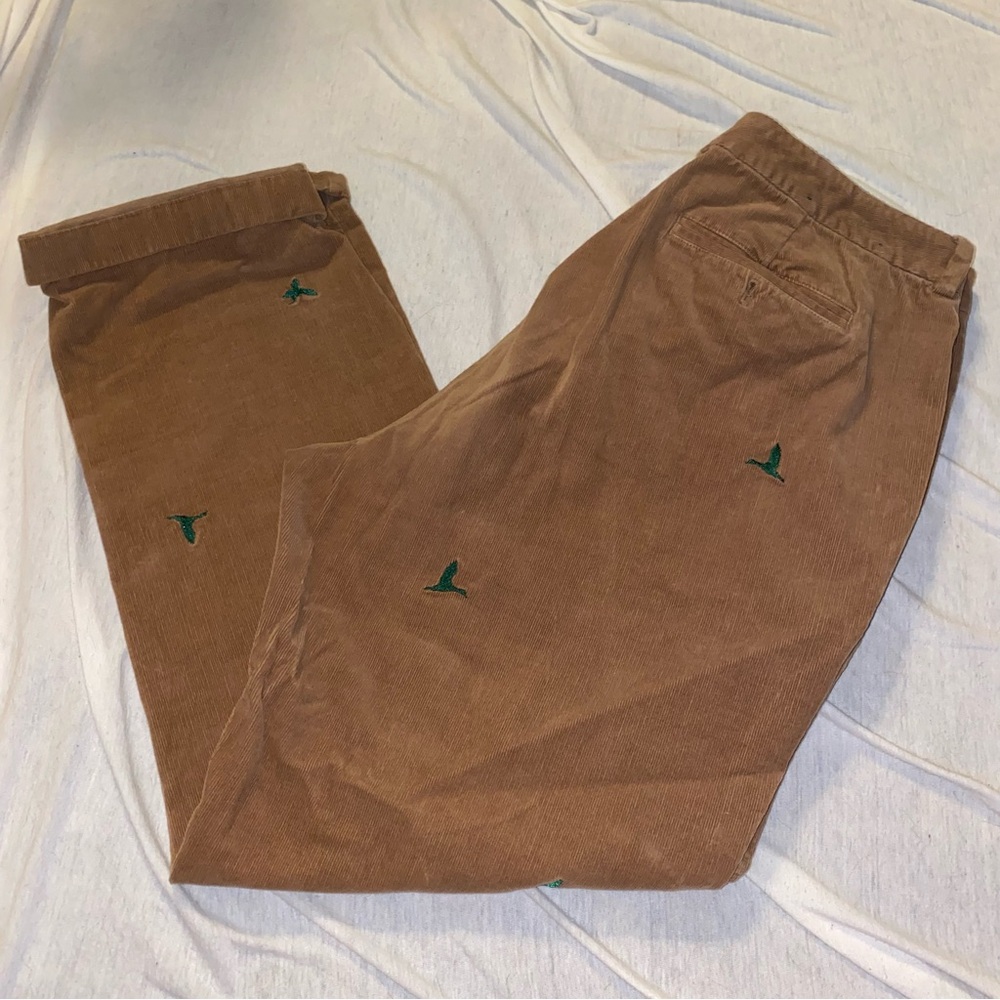Vineyard Vines Brown Chinos with Green Accents